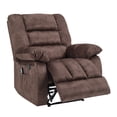 thumbnail image 6 of Ebello 36'' Massage Recliner Chair with Heat and Vibration – Soft Fabric Manual Reclining Chair for Living Room and Bedroom – Brown, 6 of 11