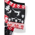 thumbnail image 6 of Christmas Family Pajamas Matching Set Elk Print Long Sleeve Tops and Pants Loungewear Soft Sleepwear, 6 of 8