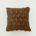 thumbnail image 3 of 18"x18" Tufted Diamond Plush Throw Pillow | 12 Colors – Soft Faux Fur Texture | Modern Geometric Accent | Insert Included, 3 of 24