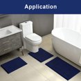 thumbnail image 3 of Tripumer 3 Pieces Bath Rugs Set Ultra Soft Non Slip and Absorbent Chenille Bathroom Rugs Plush Bathroom Mats for Tub Shower Bathroom Navy Blue, 3 of 7