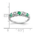 thumbnail image 2 of Primal Gold 14 Karat White Gold 2.75mm Emerald and AA Diamond Ring, 2 of 3