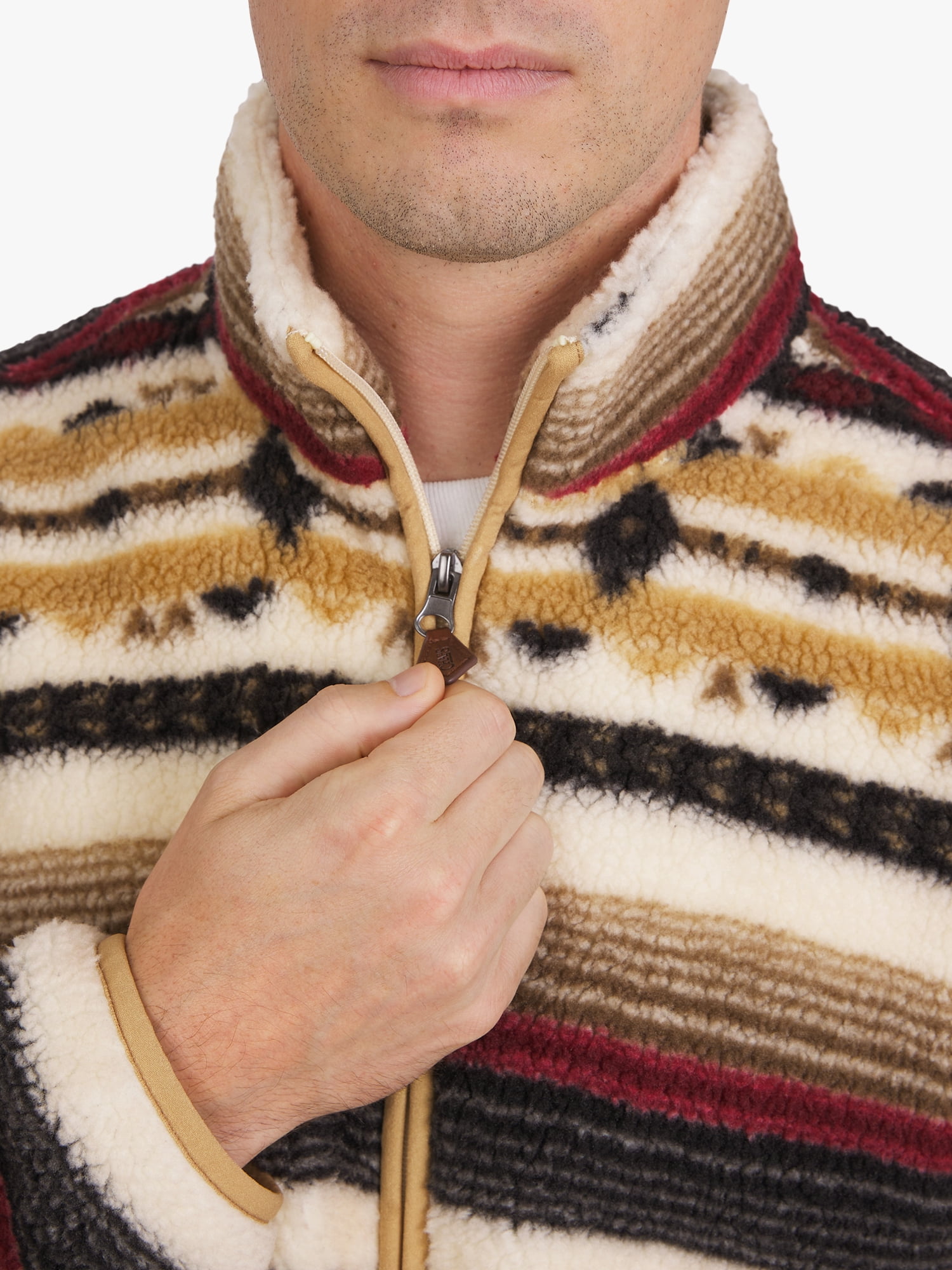 Chaps Men's & Big Men's High Pile Printed Plaid Sherpa Jacket, Sizes S-3XL