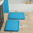 thumbnail image 2 of ComfiTime 2 Piece Bathroom Rugs Set – Thick Memory Foam, Non-Slip Bath Mat, Soft Plush Velvet Top, Ultra Absorbent, Small, Large & Long Rugs for Bathroom Floor, Caribbean Sea, 17*24, 2PCS, 2 of 12