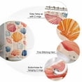 thumbnail image 6 of Orange Blue Pink Coastal Waterproof Fabric Shower Curtain, Summer Nautical Shell Beach Shower Curtain for Bathroom Curtains Bathtubs Hotel Washable Shower Curtains with 12 Hooks Small 36x78in, 6 of 6