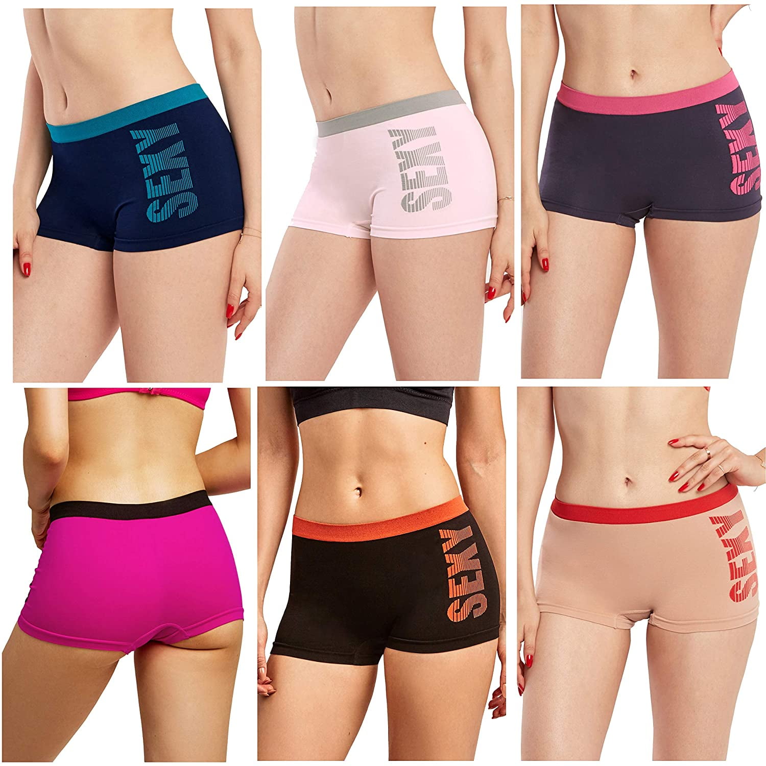 GILBIN'S Women Seamless Stretch Boyshort Panties Various Styles (Pack