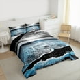 thumbnail image 2 of Manfei Ocean King Size Comforter Sets,Sea Beach Bedding Comforter Set,Rustic Seaside Bedding Set For Men Women,Super Cozy Room Decor Reversible,3-Piece, 2 of 7