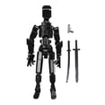 thumbnail image 1 of 3d Printed Robot Action Figure With Weapon Multi-jointed Robot Model Movable Joint Figurine Desktop Decoration Ornament, 1 of 5