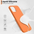 thumbnail image 3 of Compatible with iPhone 12 Mini Case, Slim Liquid Silicone 3 Layers Full Covered Soft Gel Rubber with Microfiber Case Cover 5.4 inch-Living Coral, 3 of 11