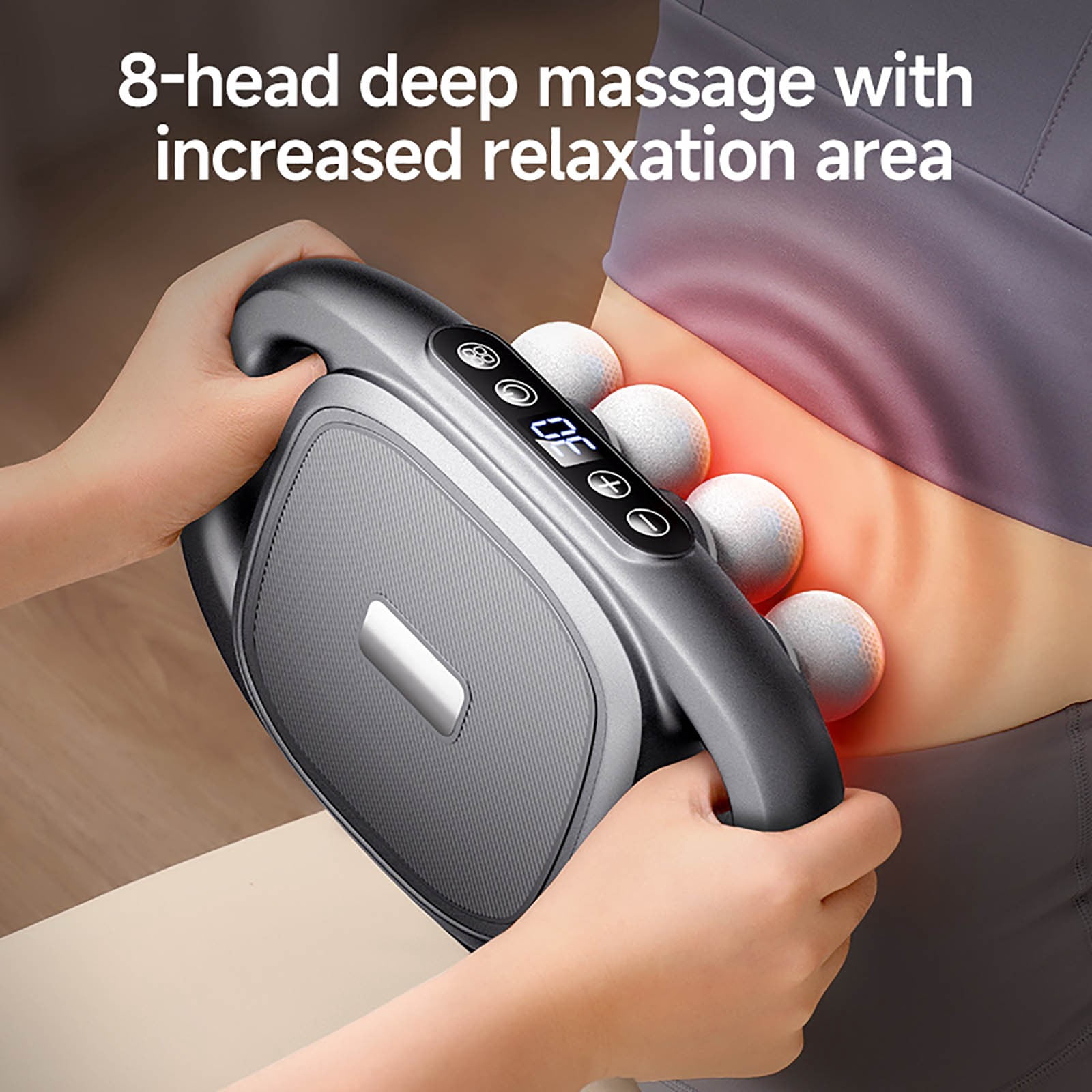 LANBB Rechargeable Massage Gun with 8/16 Head Options – Deep Tissue Massager for Muscle Relief, Massage Tool, Ergonomic & Portable, Gift for Men & Women