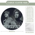 thumbnail image 2 of Nirvana-theme Fitted Round Tablecloths Elastic Edged Table Covers Waterproof Table Cloth for Kitchen Holiday Party Tables Decor 150cm, 2 of 6