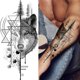 thumbnail image 1 of D Pegatina de tatuaje de Bosque Negro para hombres, mujeres y niños, Tigre, Lobo, calavera de la muerte, tatuaje temporal, Henna falsa, esqueleto, rey, tatuaje Animal, 1 of 1