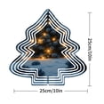 thumbnail image 7 of Stylish Metal Hanging Christmas Tree Wind Spinner - Festive Garden Decoration with Snowy Design & Glowing Lights for Yard, 7 of 7