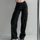 thumbnail image 2 of Monos Retro para mujer, pantalones rectos informales con varios bolsillos y cintura alta holgados a la moda para primavera y otoño para mujer Pompotops  ulkah940464, 2 of 8