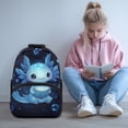 thumbnail image 2 of Aplkyhs Blue Axolotl School Backpack for Boys Girls Ages 6-18 Large Capacity Lightweight Water Resistant Ergonomic Padded Straps for Elementary Middle High School Back to School, 2 of 7