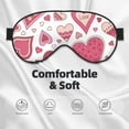 thumbnail image 3 of PAYOHTO Cute Heart Pattern Soft Sleep Mask Comfort Pure Silk Eye Cover for Travel Office Camping, 3 of 7