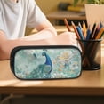 thumbnail image 6 of Kuiaobaty Peacock Flower Print Backpack and Pencil Case Set for Kids 8-12 Roomy Casual Backpack with Lunch Box Large Capacity Bookbag and Lunch Bag with Bottle Holder for School Travel, 6 of 7