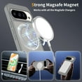thumbnail image 2 of Dteck Magnetic Case for Google Pixel 9 / 9 Pro,Shockproof Matte Translucent PC Case Compatible with Mag Safe Ring Holder Kickstand Silicone Bumper Cover for Google Pixel 9 / 9 Pro,Gray, 2 of 6