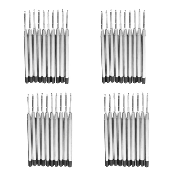 40X Black Ballpoint Pen Ink Refills Fine Point Medium Common for  Style