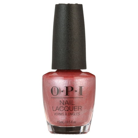 OPI Nail Lacquer, Cozu Melted In The Sun, Shimmery Pink Nail Polish, 0.5 fl oz