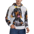 thumbnail image 2 of Salouo Puppy Sits In Bathtub Pattern Men's Fall Hoodie Sweatshirt,Sport Hoodie with Pockets for Men Pullover Casual Hooded Sweatshirt-XX-Large, 2 of 7