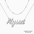 thumbnail image 1 of Personalized Name Necklace Layering Set with Ball Station Chain, 1 of 8