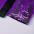 thumbnail image 3 of Hinvhai Mens Stylish Dinner Tux Dress Blazer Slim Fit Gold Sequin Suit Jacket Sport Coat Purple M(M), 3 of 7
