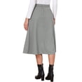 thumbnail image 3 of INSPIRE CHIC Work Midi Skirt for Women Button Down High Waist Fall Winter Vintage Skirts XS Grey, 3 of 6
