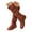 Brown, variant on Slouchy Mid Calf Boots for Women Hidden Hight Increasing Wedge Booties Round Toe Flat Tall Boots