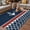 Navy Blue, variant on Navy Blue Coastal Outdoor Rug for Patio/Deck/Porch, Non-Slip Large Area Rug 3 x 5 Ft, Nautical Ocean Sea Rudder Abstract Art Indoor Outdoor Rugs Washable Area Rugs, Camping Rug Carpet Runner
