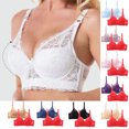 thumbnail image 3 of WREESH 2 Pack Lace Bralette for Women Adjustable Strap Push Up Bras Soft Padded Wireless Plunge Bra Comfortable Everyday Bra Multicolor, 3 of 3