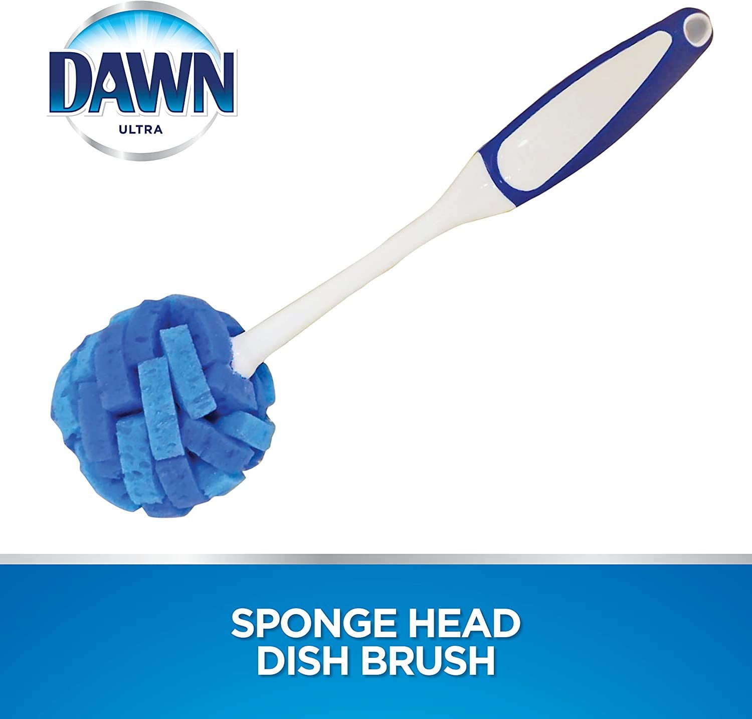 Dawn Ultra 2-Piece Superfabric Sponge Soap Dispensing Dish Wand and Radial  Head Kitchen Brush Set, Blue