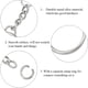 thumbnail image 5 of Anillo de llavero de metal dividido piezas 50 llaveros con anillo de salto abierto de 25 mm y conector Haga su propio llavero, 5 of 5