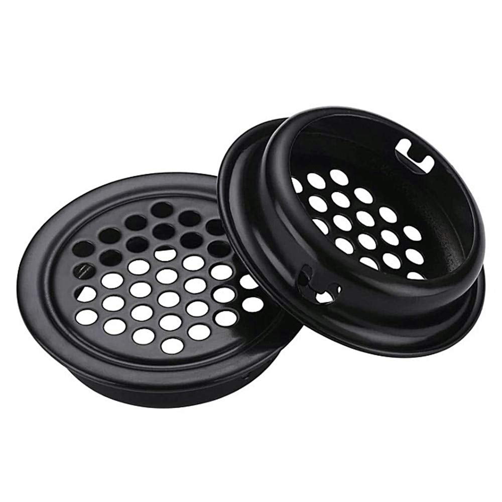 Round Ventilation Grille Vent Hole Grille 35mm 30 Pieces Black for Bathroom