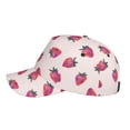thumbnail image 5 of Fotbe Hand Drawn Strawberry Classic Baseball Cap, Adjustable Snapback Hats, Outdoor Baseball Hat for Men and Women Cotton Soft, 5 of 9