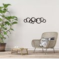 thumbnail image 6 of Round Metal Wall Art Minimalist Black Wall Hanging Decor Wrought Iron Wall Silhouette Sculpture Decoration Sign Ornament for Garden Home Balcony Kitchen Indoor Outdoor 11.8 x 3.9Inch, 6 of 7
