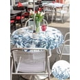 thumbnail image 5 of Outdoor Tablecloth with Umbrella Hole for Patio/Picnic/Party/Camping, Blue Spring Floral Waterproof Table Cloth Round Cover Washable, Watercolor Elegant Pastoral Flowers (Dia 60"), 5 of 8