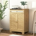 thumbnail image 3 of Spaco Coffee Bar Cabinet, Modern Farmhouse Buffet Sideboard with Drawer and Adjustable Shelf, Barn Door Storage Cabinet for Kitchen, Dining Room, Bathroom, Entryway, 3 of 12