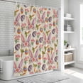 thumbnail image 6 of Easter Shower Curtain, Waterproof Shower Curtains for Bathroom, Country Floral Wreath Rabbit Ears Eggs Carrots Washable Fabric Bathtub Curtain Set Bath Decor with 12 Hooks Standard 72"x72", 6 of 8