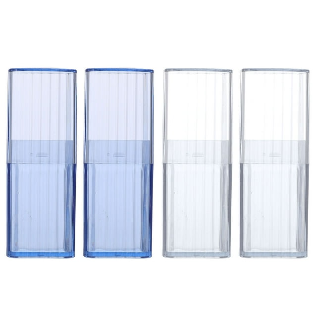 4pcs Cajas de recolección de hilo dental cajas de almacenamiento de escritorio Cajas de hilo de algodón a prueba de polvo de cajas de algodón portátiles