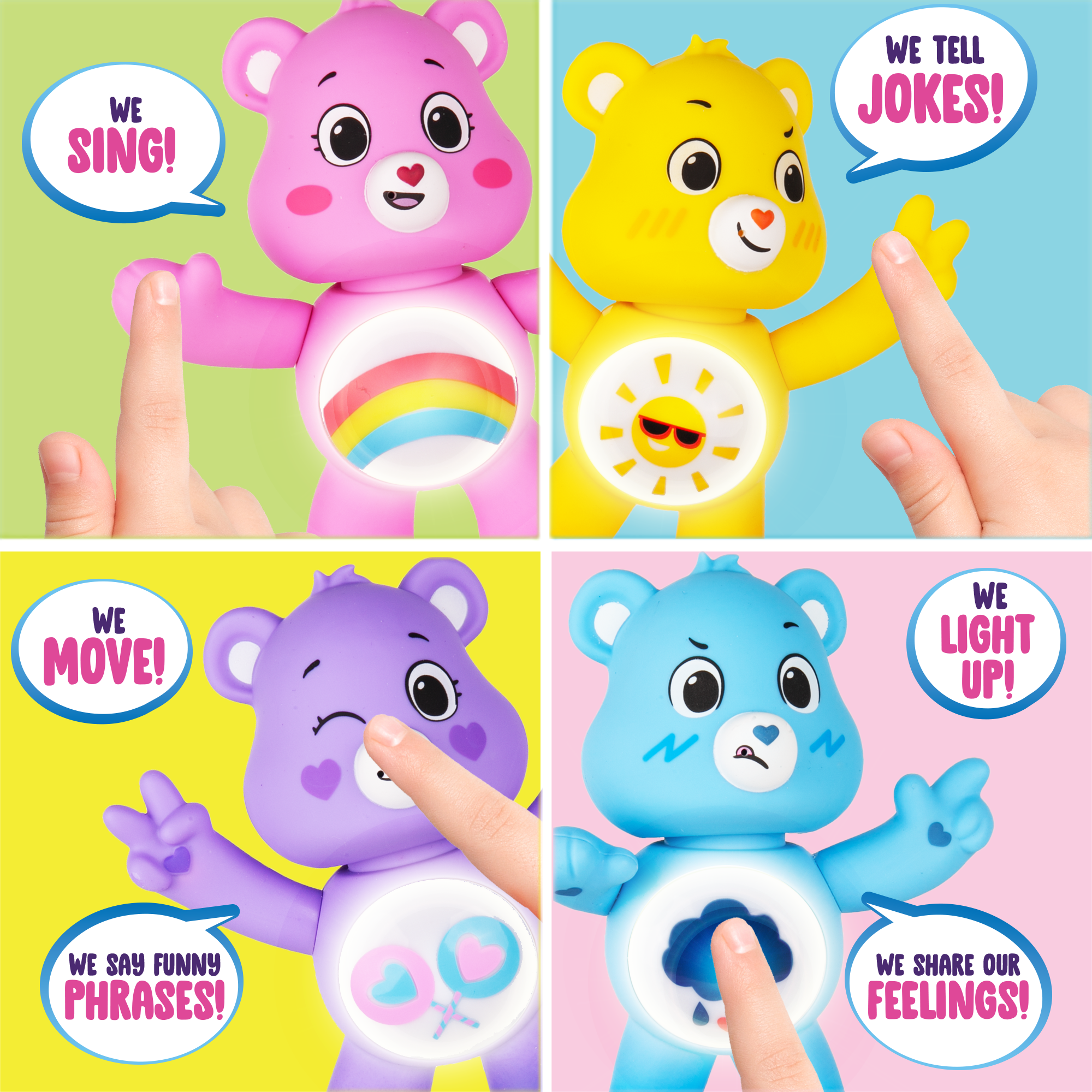 Care Bears - 5 inch Interactive Figure - Share Bear - 50+ Reactions & Surprises! - Ages 4+ - image 3 of 12