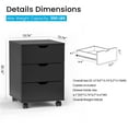 thumbnail image 2 of STARY Mobile File Cabinet for Home Office, 3-Drawer Wooden File Cabinet, Perfect for Under Desk Storage, Black, Non-Assembled, 2 of 9