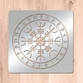 thumbnail image 3 of 15.6x15.6cm Metal Journal Stencil Rune Pattern Reusable Drawing Journal Stencil for DIY Engraving Painting Scrapbooking DIY, 3 of 8