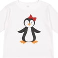 thumbnail image 4 of Inktastic Cute Penguin, Little Penguin, Penguin with Bow Boys or Girls Long Sleeve Toddler T-Shirt, 4 of 5