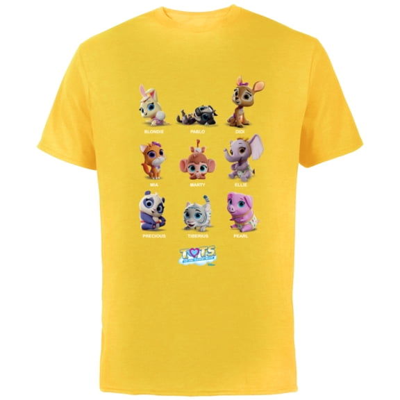 Disney Junior T.O.T.S. Characters - Short Sleeve Cotton T-Shirt for Adults -Customized-Yellow