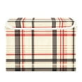 thumbnail image 7 of Yayeee Collapsible Cube Storage Bin with Lid Fabric Closet Decorative Basket with Handles, Black Tartan, 7 of 7