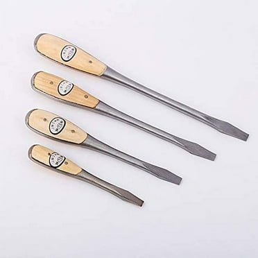 Screwdriver 6/8/10/12" Slotted Screwdriver Knockable Flat-blade Screwdrivers High Carbon Steel Screw Driver with Wooden Handle 1pcs - (Size: 6 Inch)