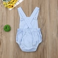 thumbnail image 4 of Musuos Baby One-pieces Romper 3 6 12 18 24M 3T Casual Sleeveless Suspender Solid/Stripe Jumpsuits with Button, 4 of 6