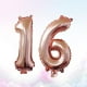 thumbnail image 2 of KAKOWELY Globos gigantes de aluminio de 40 pulgadas con el número 16 para fiestas, festivales, cumpleaños, aniversarios, suministros para fiestas, accesorios fotográficos, 2 of 4