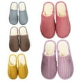 thumbnail image 4 of KYAIGUO Couple Mens Women Cotton Slipper Soft Warm House Slippers Cozy Plush for Indoor Outdoor Winter Bedroom Shoes Size 5-9.5, 4 of 9