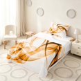 thumbnail image 3 of Manfei Abstract Artwork Twin Sheets, Gradient Bedding, Orange, Gray Reversible 3 Pieces1 Flat Sheet + 1 Fitted Sheet + 1 Pillowcase, 3 of 6
